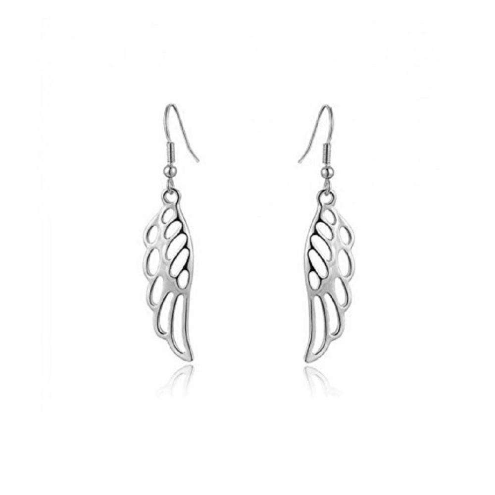 Elegant Angel Wing Drop Earrings - Picture 4 of 5